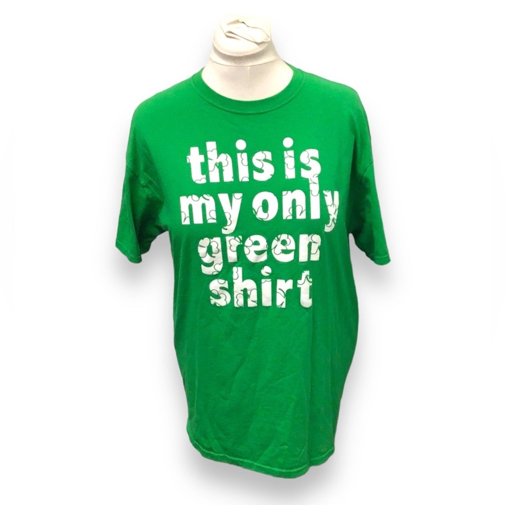 Fruit of the Loom Short Sleeve St. Patrick’s Day Graphic Tee, Green, size L
